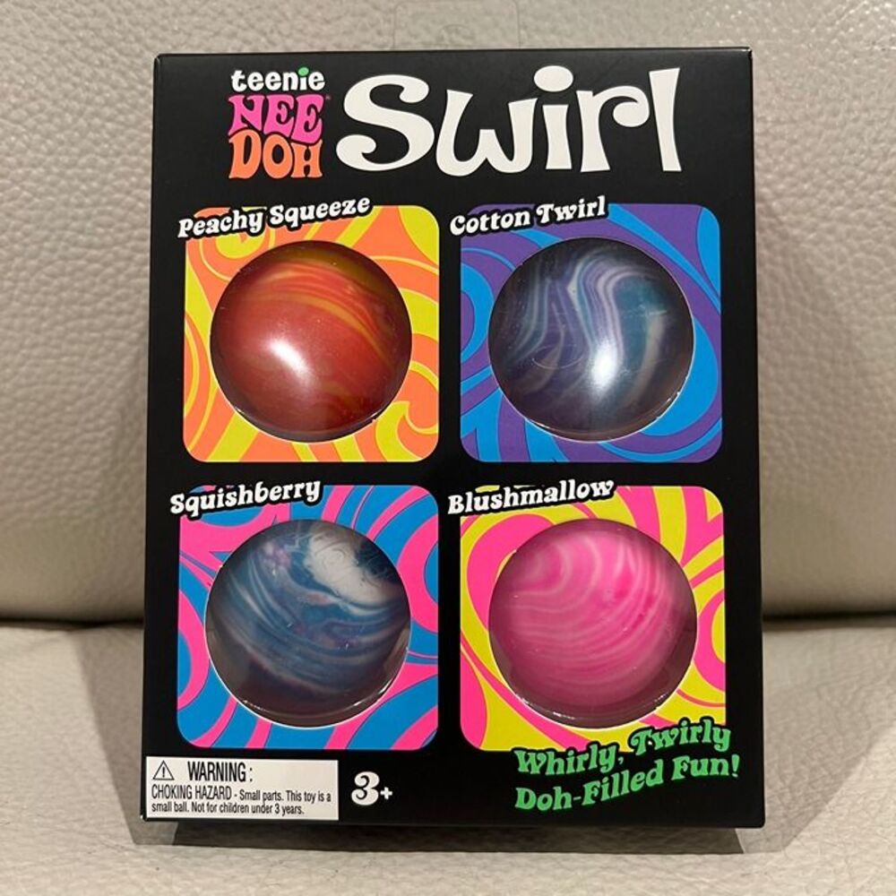 NeeDoh Teenie Swirl 4 Pack Whirly Twirly Doh Filled Fun New